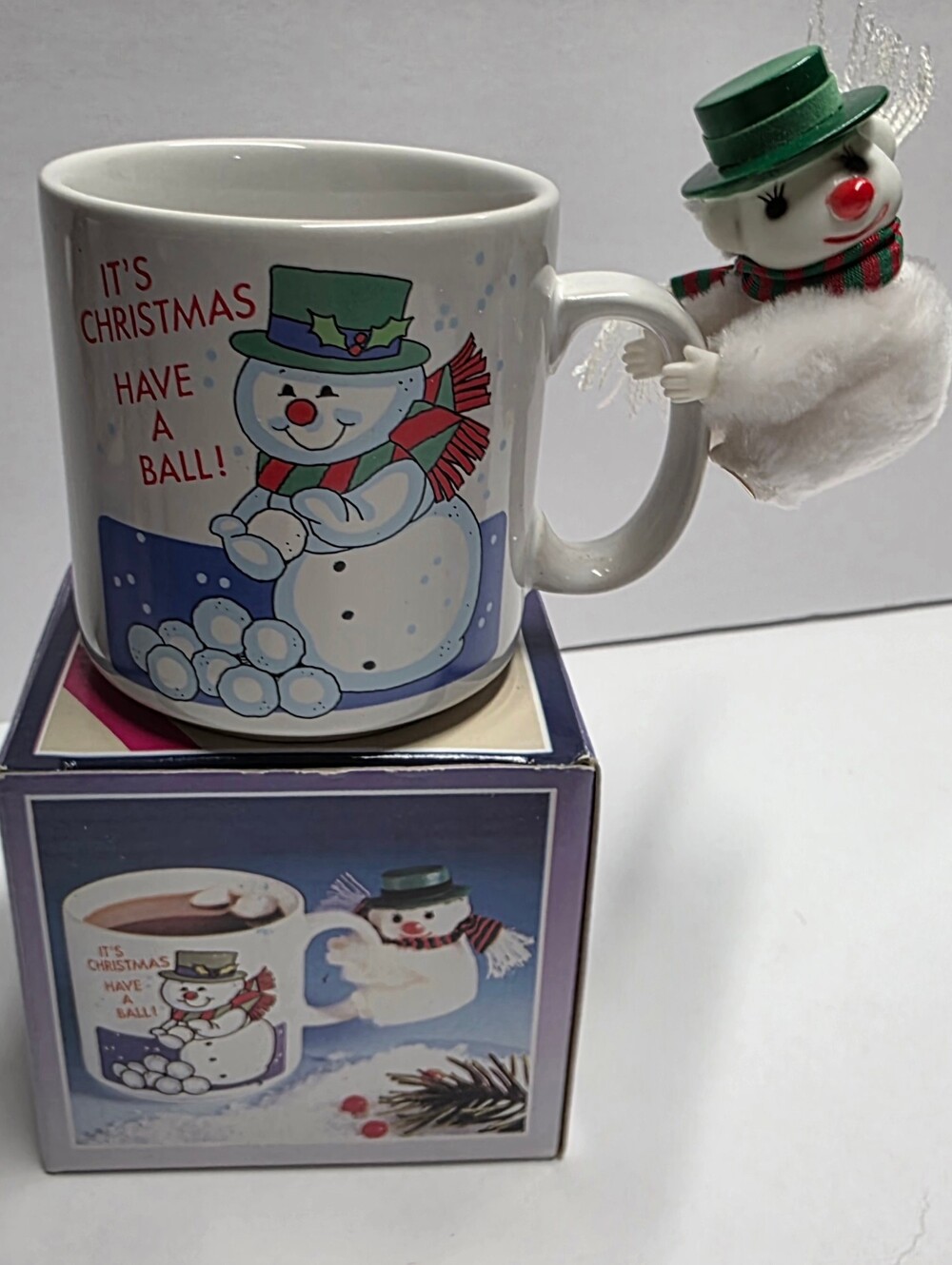 3 Vintage 80s JSNY Christmas Mug & Clip-On Pal Gift Set. With Original Boxes - Picture 4 of 10